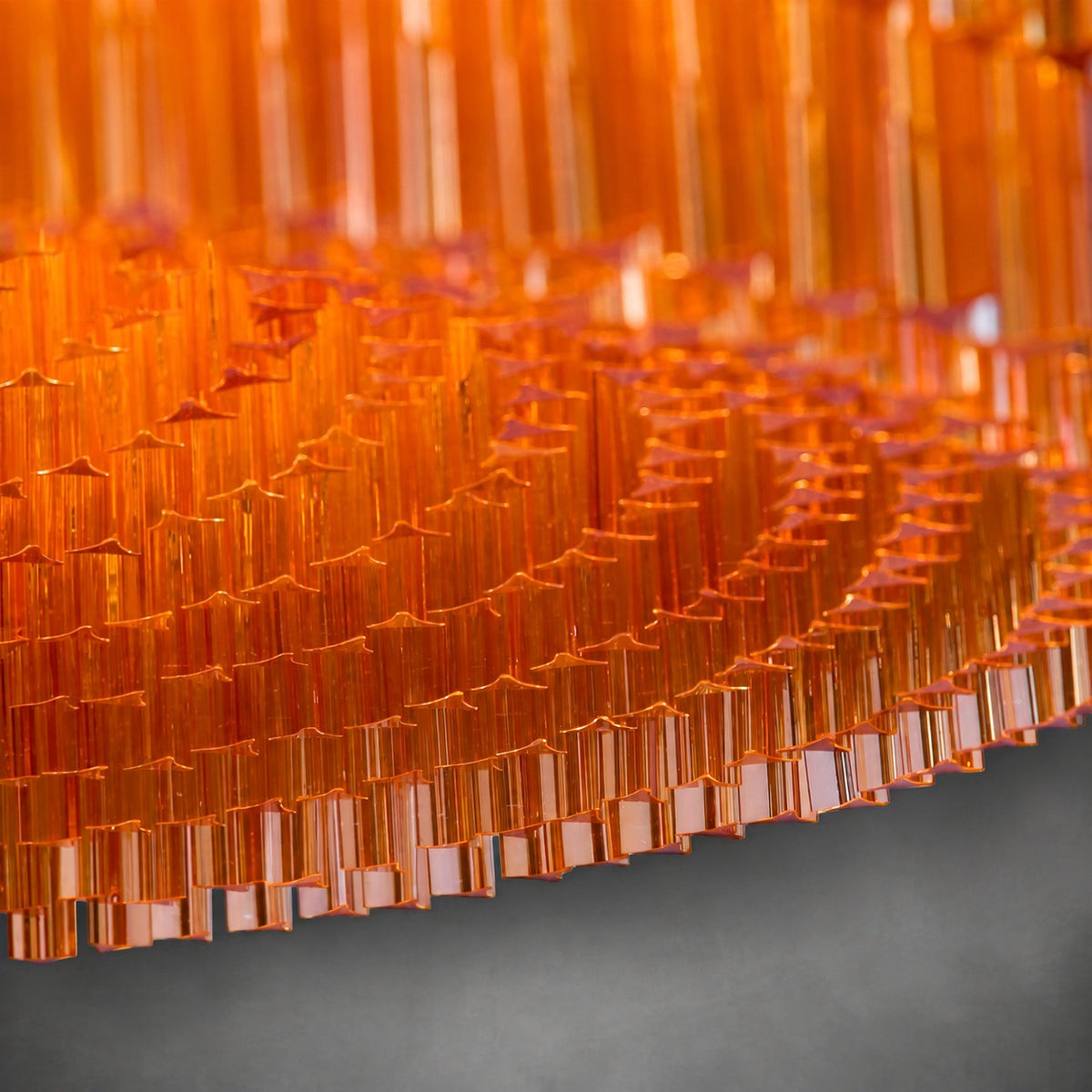 Grande Amaro Amber Glass Drum Chandelier