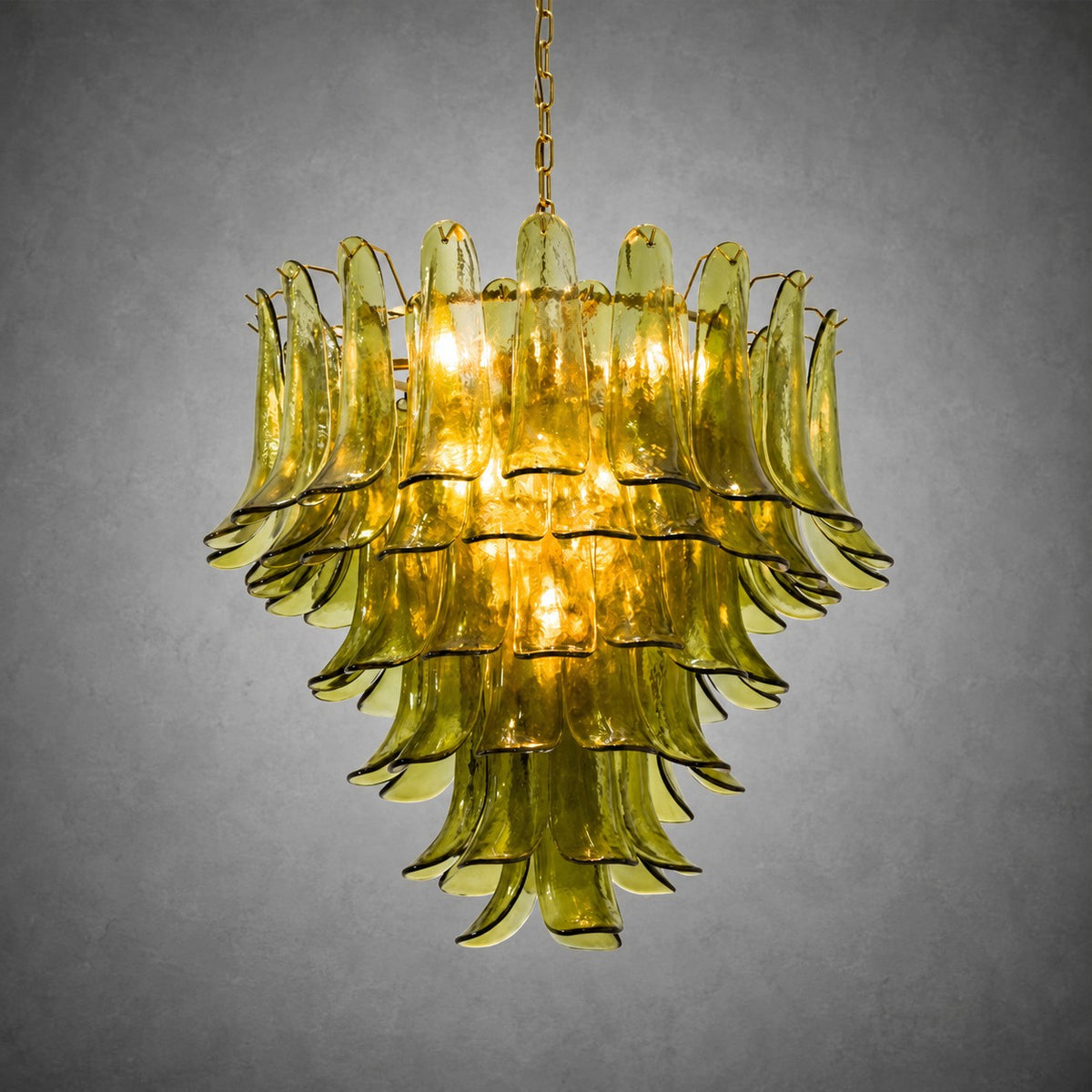 Green Petalo Murano Chandelier