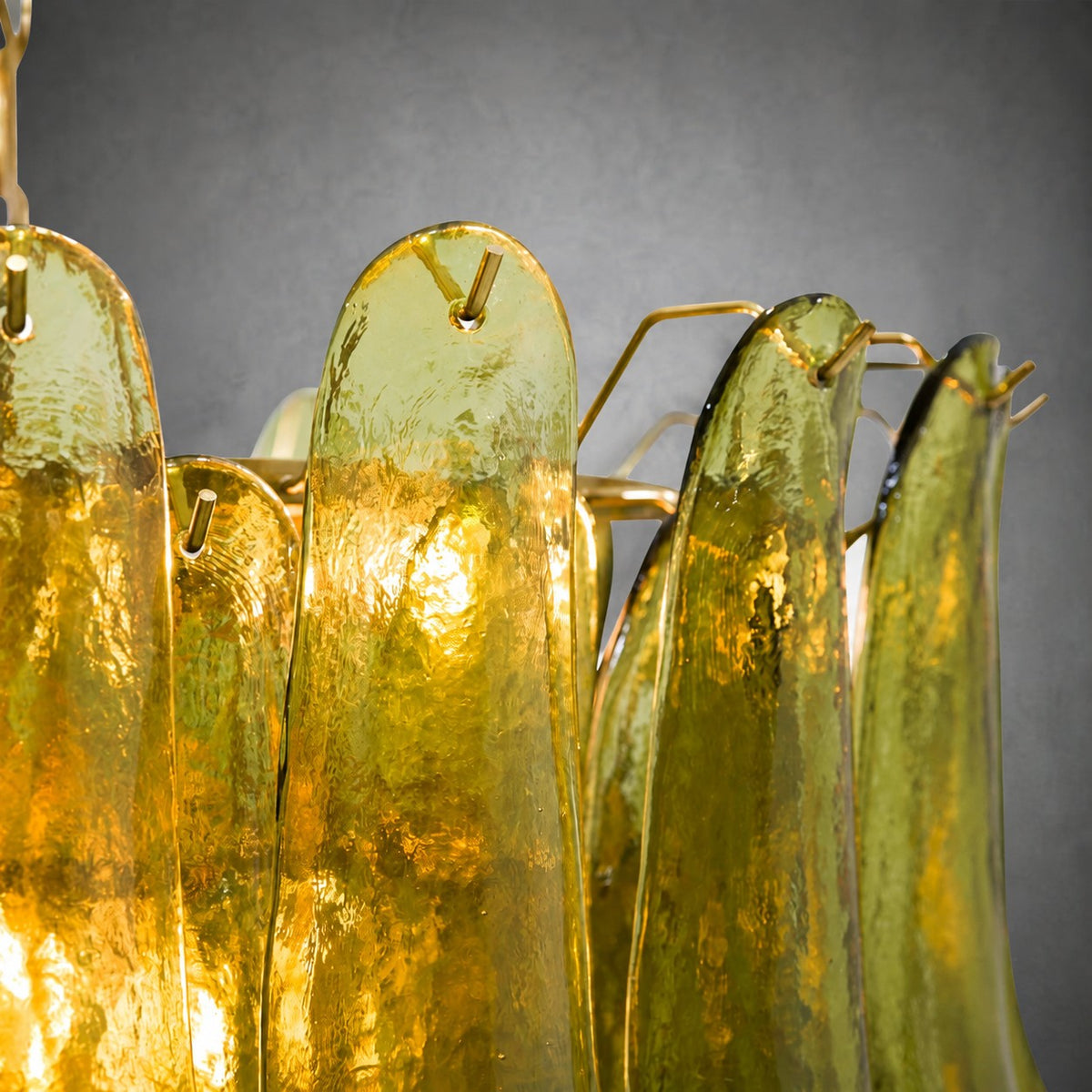 Green Petalo Murano Chandelier