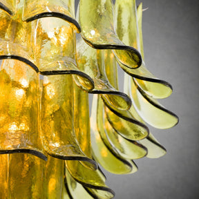 Green Petalo Murano Chandelier