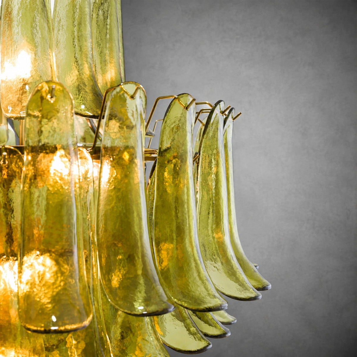Green Petalo Murano Chandelier
