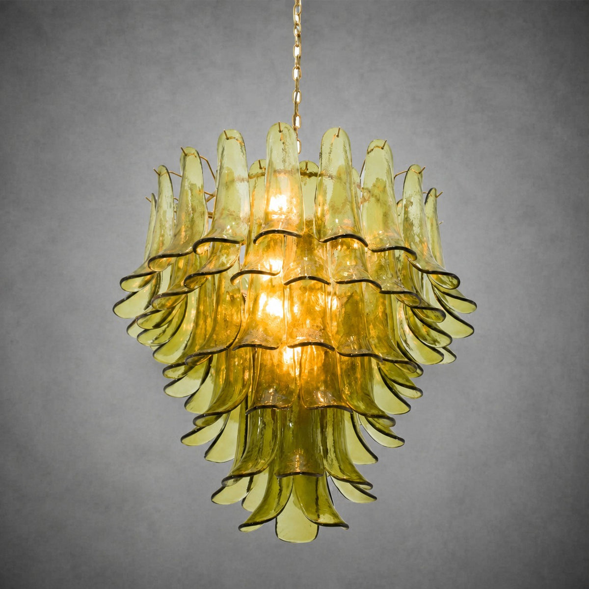 Green Petalo Murano Chandelier