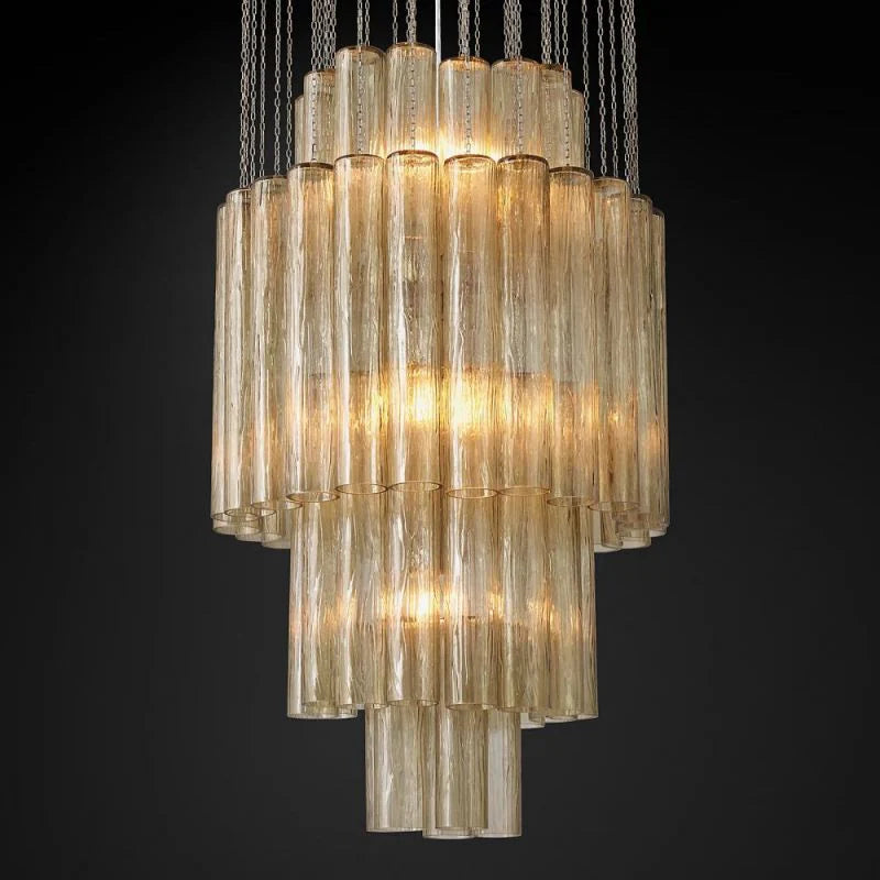 Grey Serena Multi-Tier Round Chandelier