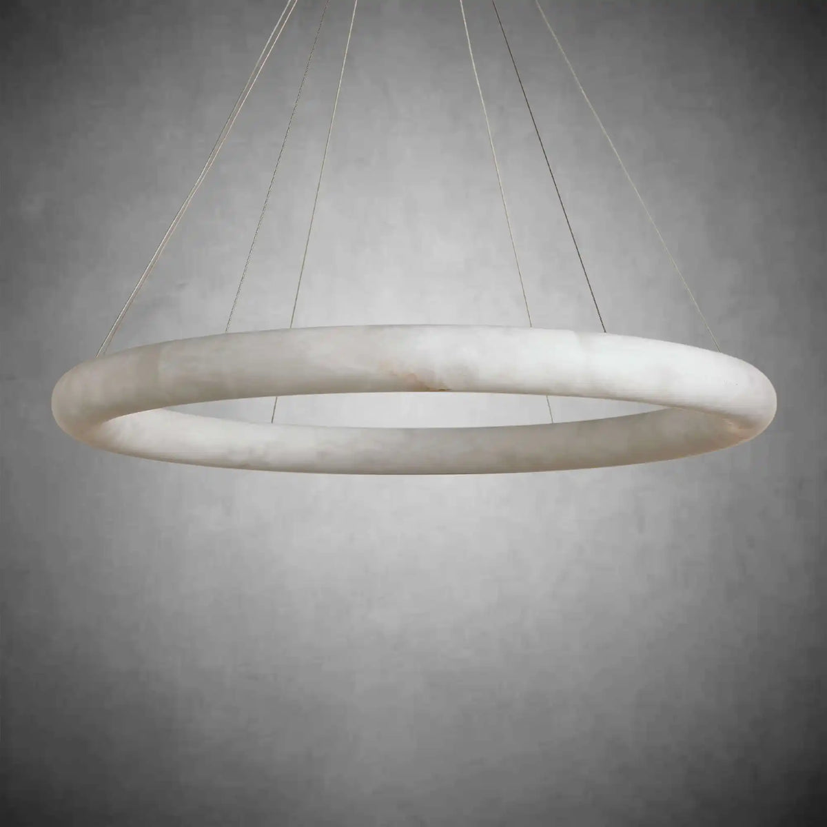 Halima Halo Spanish Alabaster LED Chandelier – 36&quot; &amp; 48&quot; Luxury Light