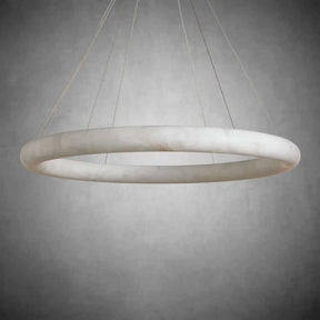 Halima Halo Spanish Alabaster LED Chandelier – 36" & 48" Luxury Light