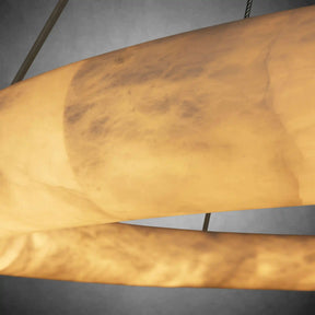 Halima Halo Spanish Alabaster LED Chandelier – 36" & 48" Luxury Light