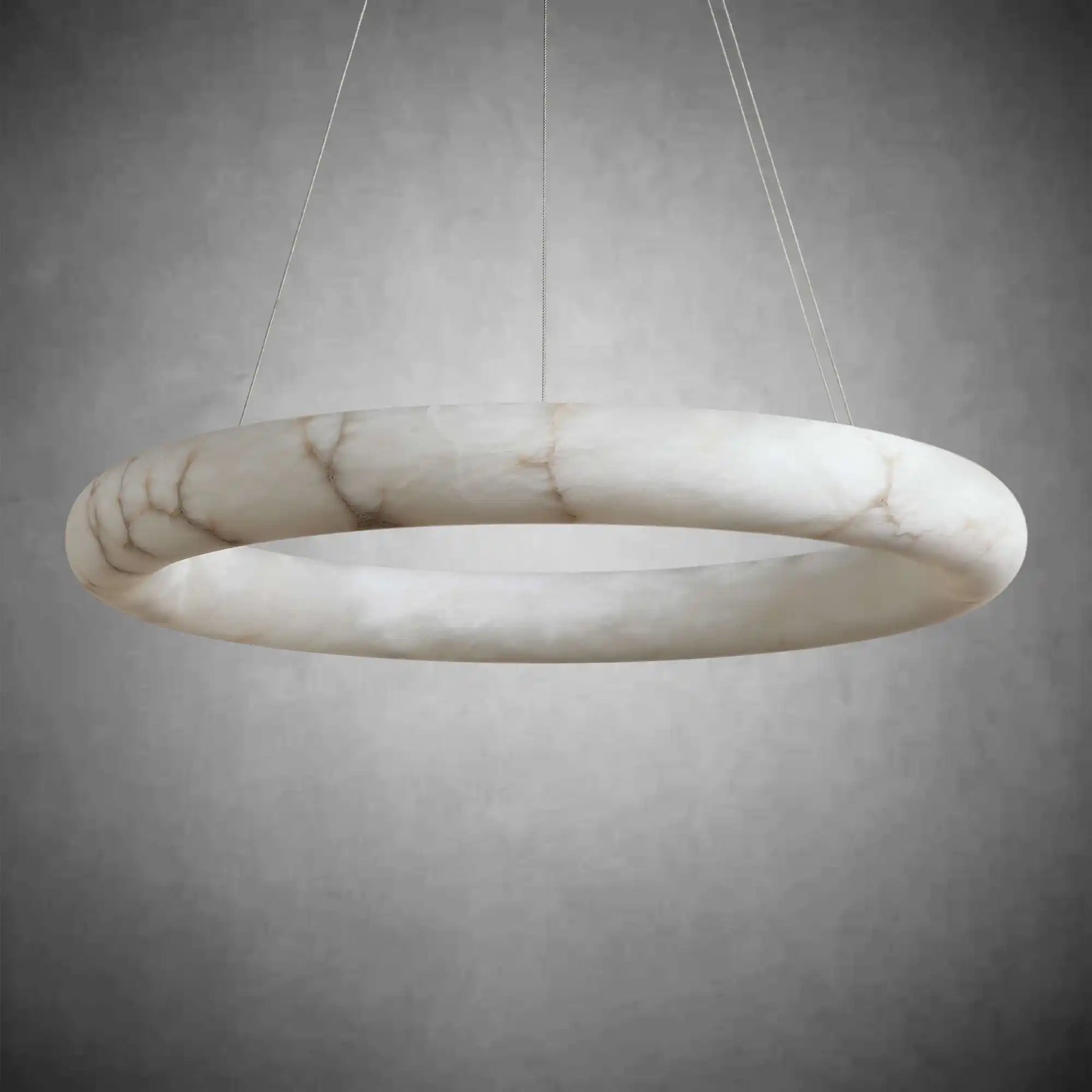 Halima Halo Spanish Alabaster LED Chandelier – 36" & 48" Luxury Light