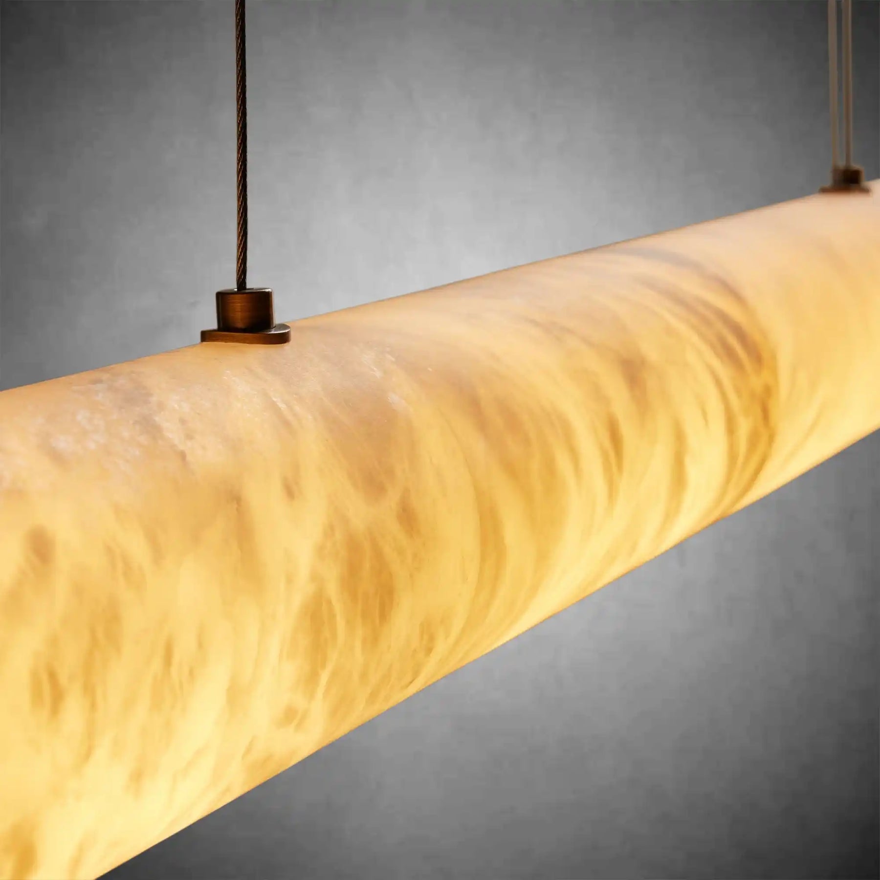 Halima Linear Alabaster LED Chandelier – 64" & 74" Options