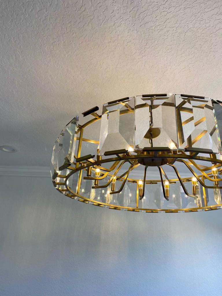 Charles Multicurve Modern Crystal Round Chandelier, Dinning Table Lamp