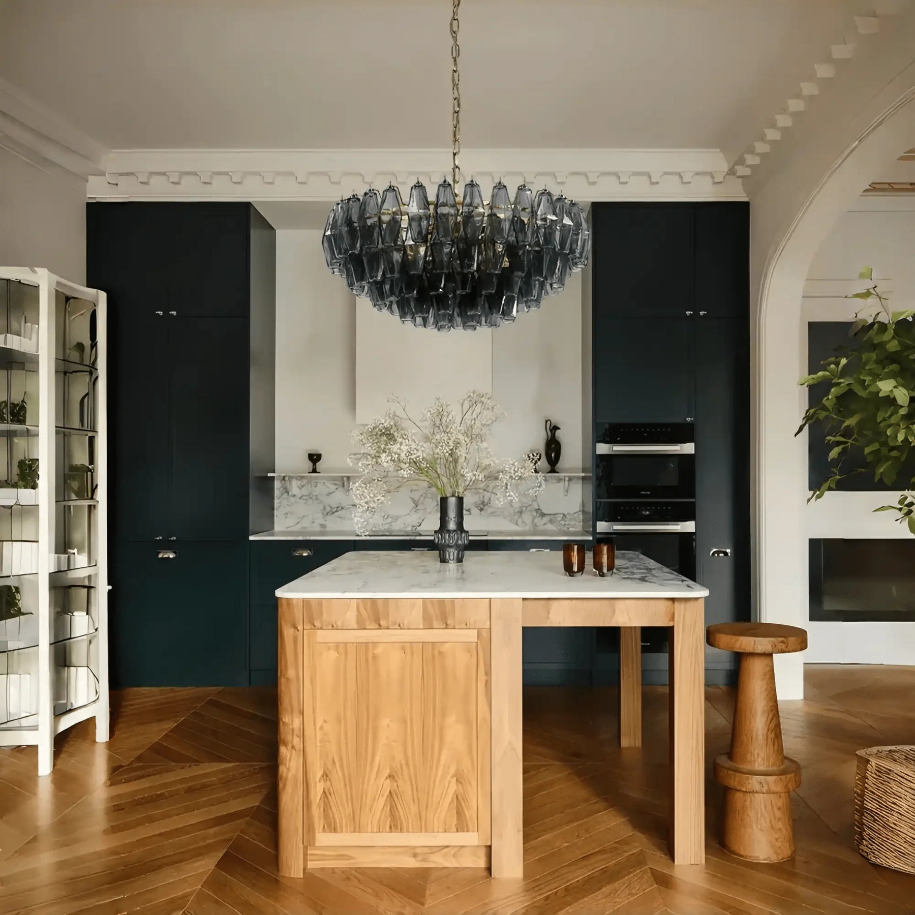 Hand Blown Tier Glass Large Murano Chandelier 24"31"40" - D60*H30CM/D23.62"*H11.81"Warm Light (3000K)SmokyMerlinlamps