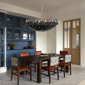 Hand Blown Tier Glass Large Murano Chandelier 24"31"40" - D60*H30CM/D23.62"*H11.81"Warm Light (3000K)SmokyMerlinlamps