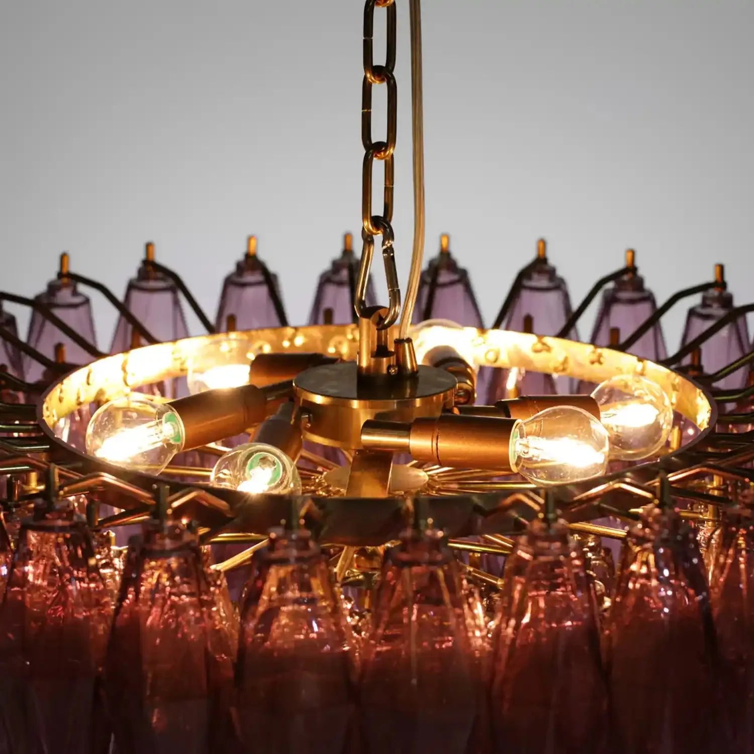 Hand Blown Tier Glass Large Murano Chandelier 24"31"40" - D60*H30CM/D23.62"*H11.81"Warm Light (3000K)SmokyMerlinlamps