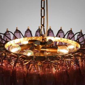 Hand Blown Tier Glass Large Murano Chandelier 24"31"40" - D60*H30CM/D23.62"*H11.81"Warm Light (3000K)SmokyMerlinlamps