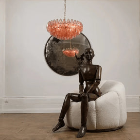 Hand Blown Tier Glass Large Murano Chandelier 24"31"40" - D60*H30CM/D23.62"*H11.81"Warm Light (3000K)PurpleMerlinlamps