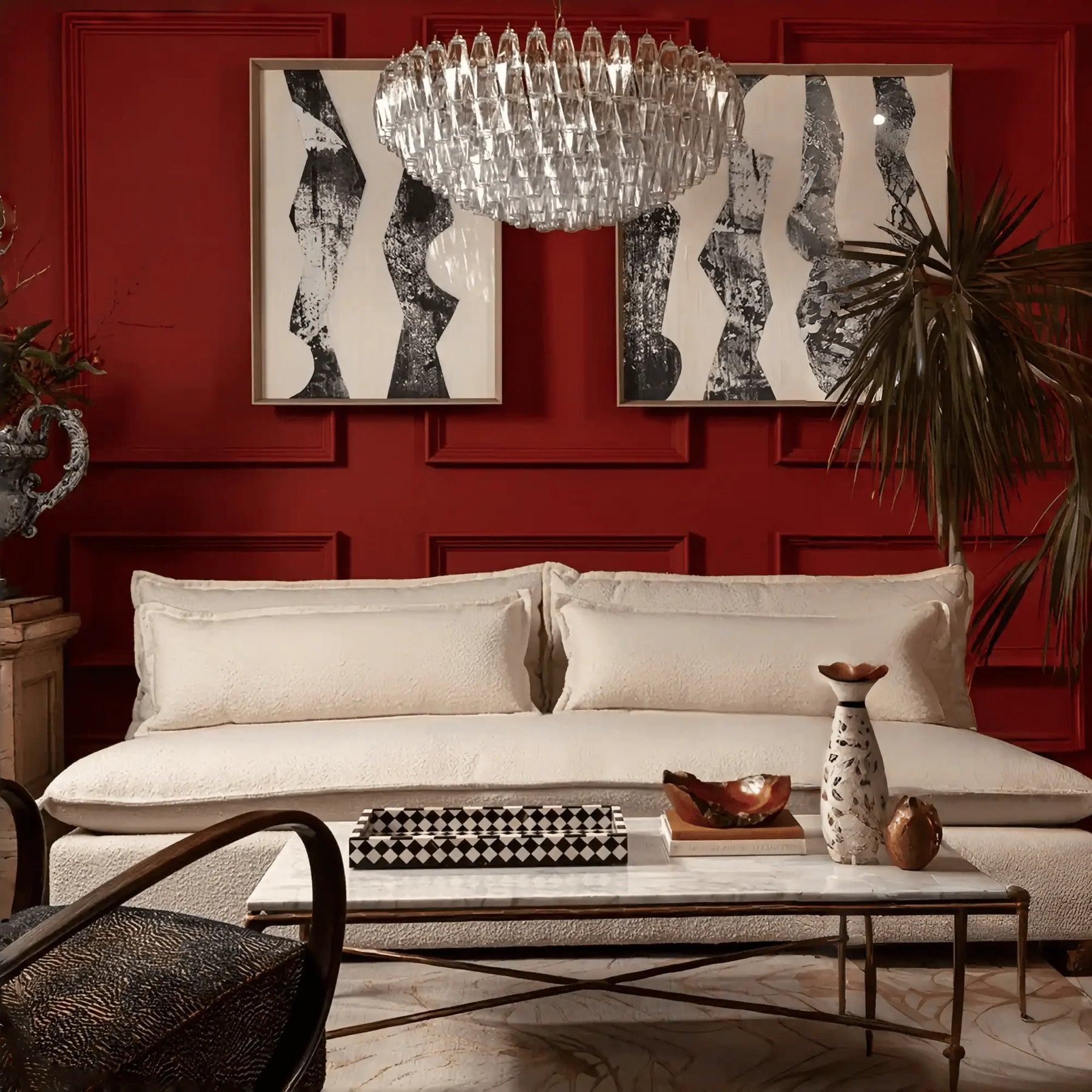 Hand Blown Tier Glass Large Murano Chandelier 24"31"40" - D60*H30CM/D23.62"*H11.81"Warm Light (3000K)PurpleMerlinlamps