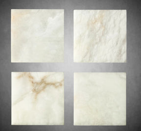 Hand-Carved Alabaster Grand Sconce