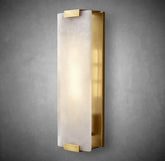 Hand-Carved Alabaster Grand Sconce