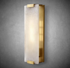 Hand-Carved Alabaster Grand Sconce