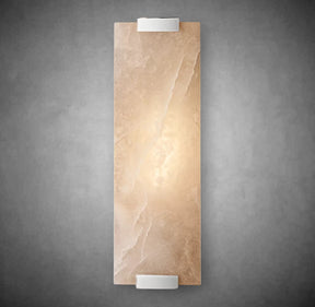 Hand-Carved Alabaster Grand Sconce