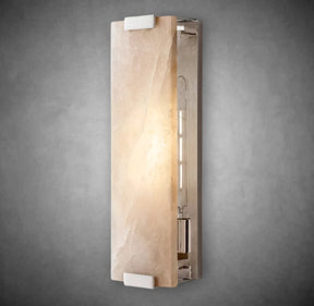 Hand-Carved Alabaster Grand Sconce