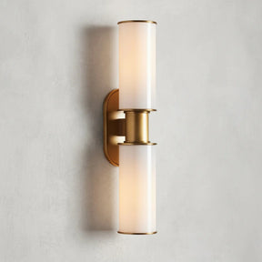 Harlin Modern Milk Glass 2-Light Wall Sconce