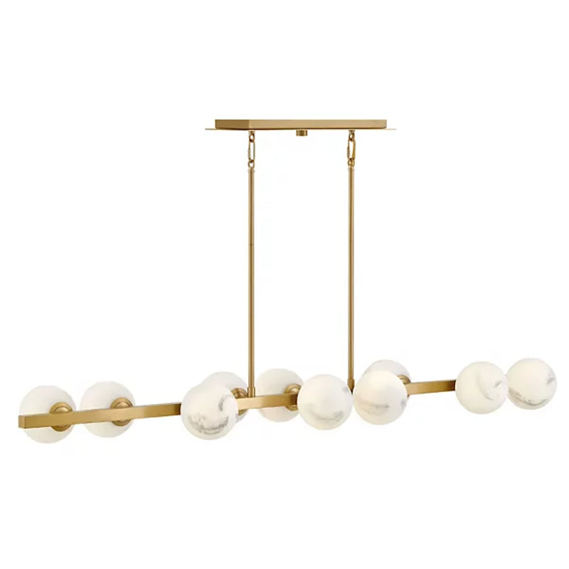 Harold Art Glass Ball Linear Chandelier Lighting