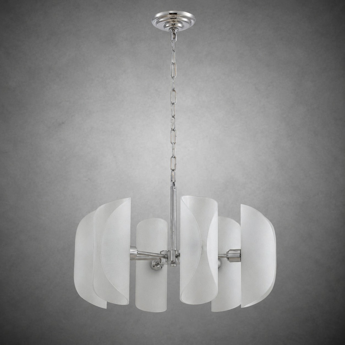 Helena Modern Chrome Glass Pendant Light