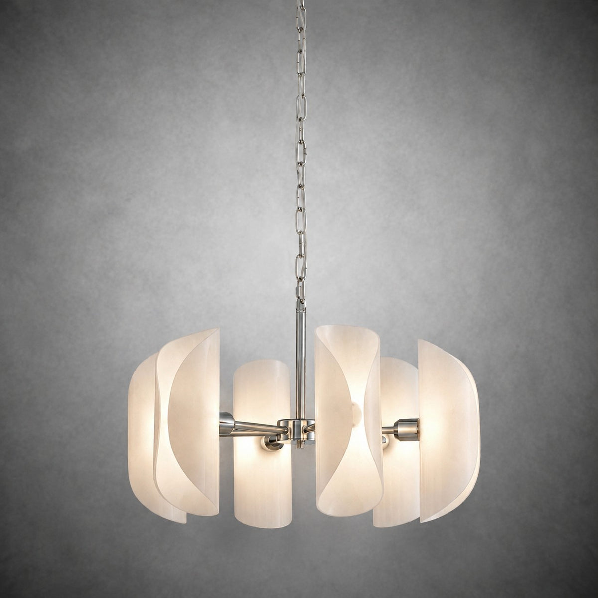 Helena Modern Chrome Glass Pendant Light