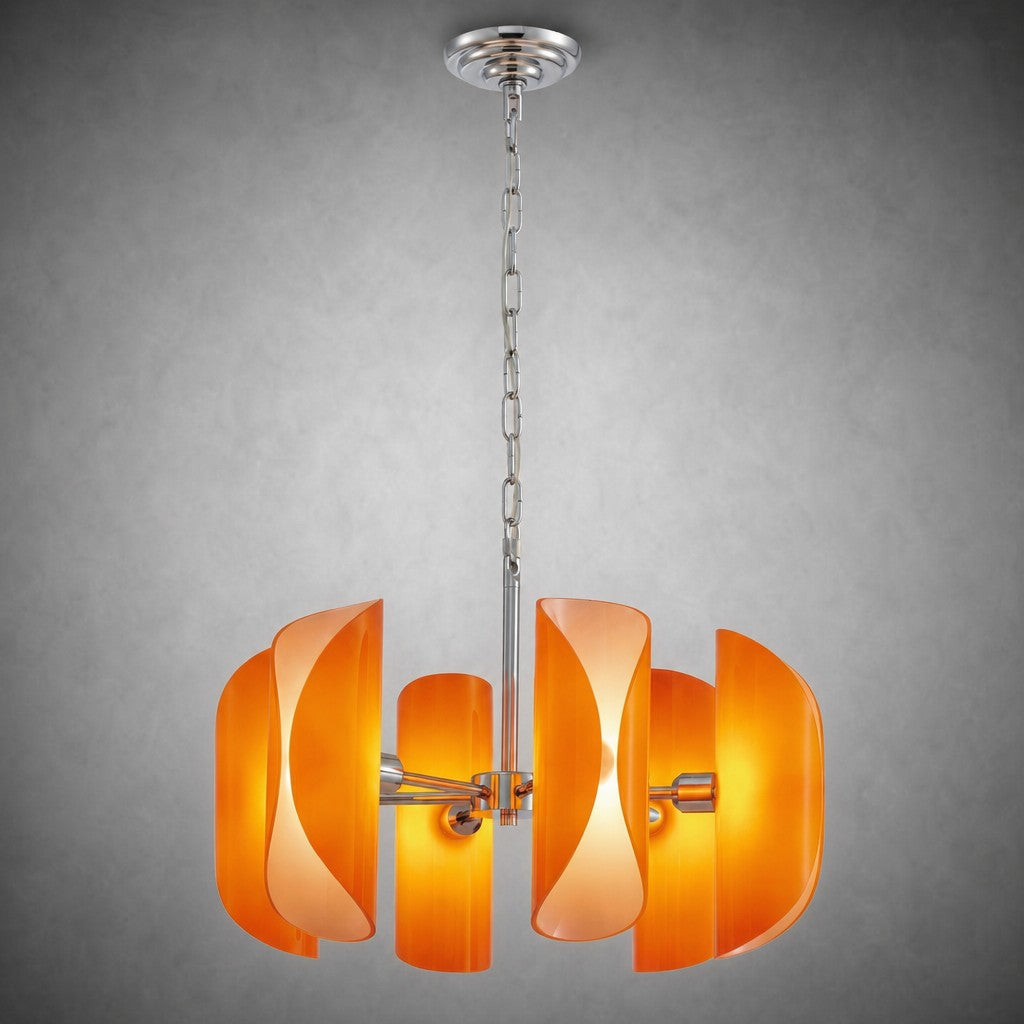 Helena Modern Chrome Glass Pendant Light
