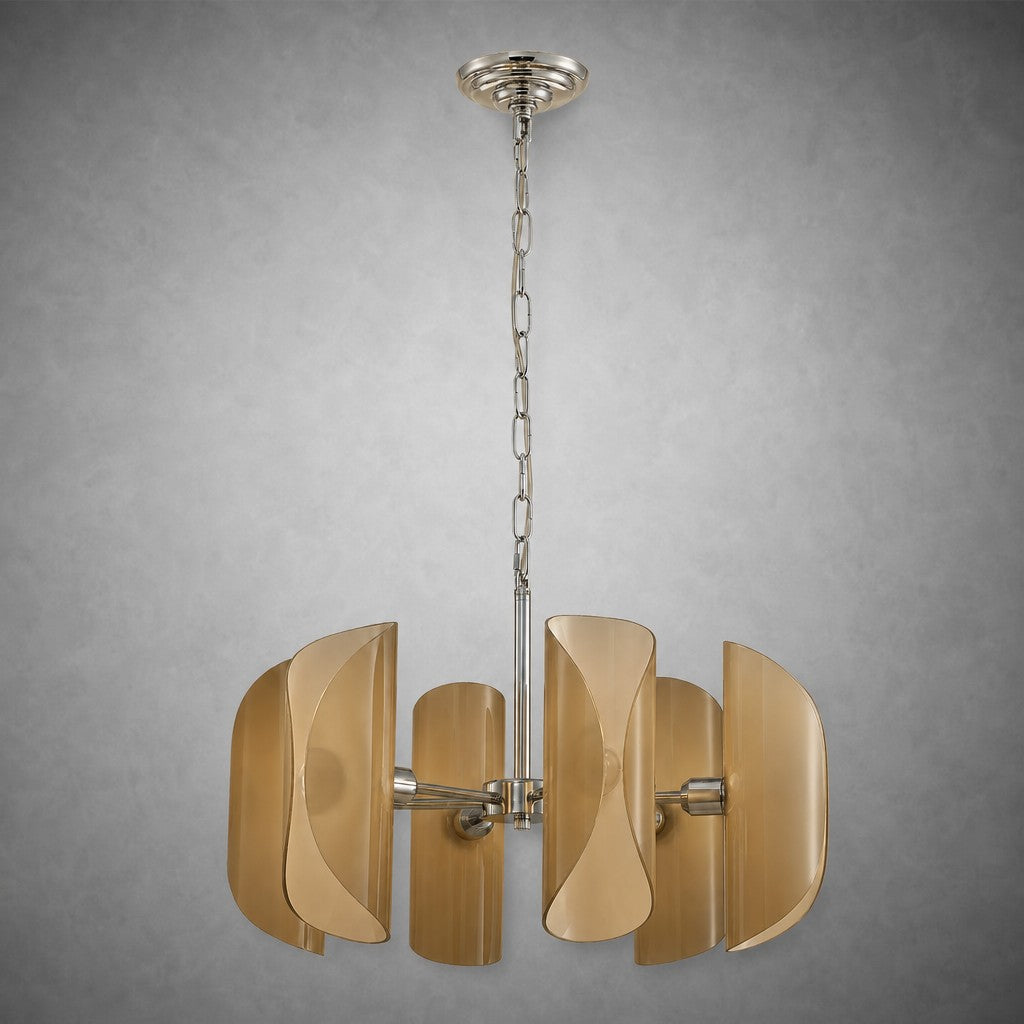 Helena Modern Chrome Glass Pendant Light