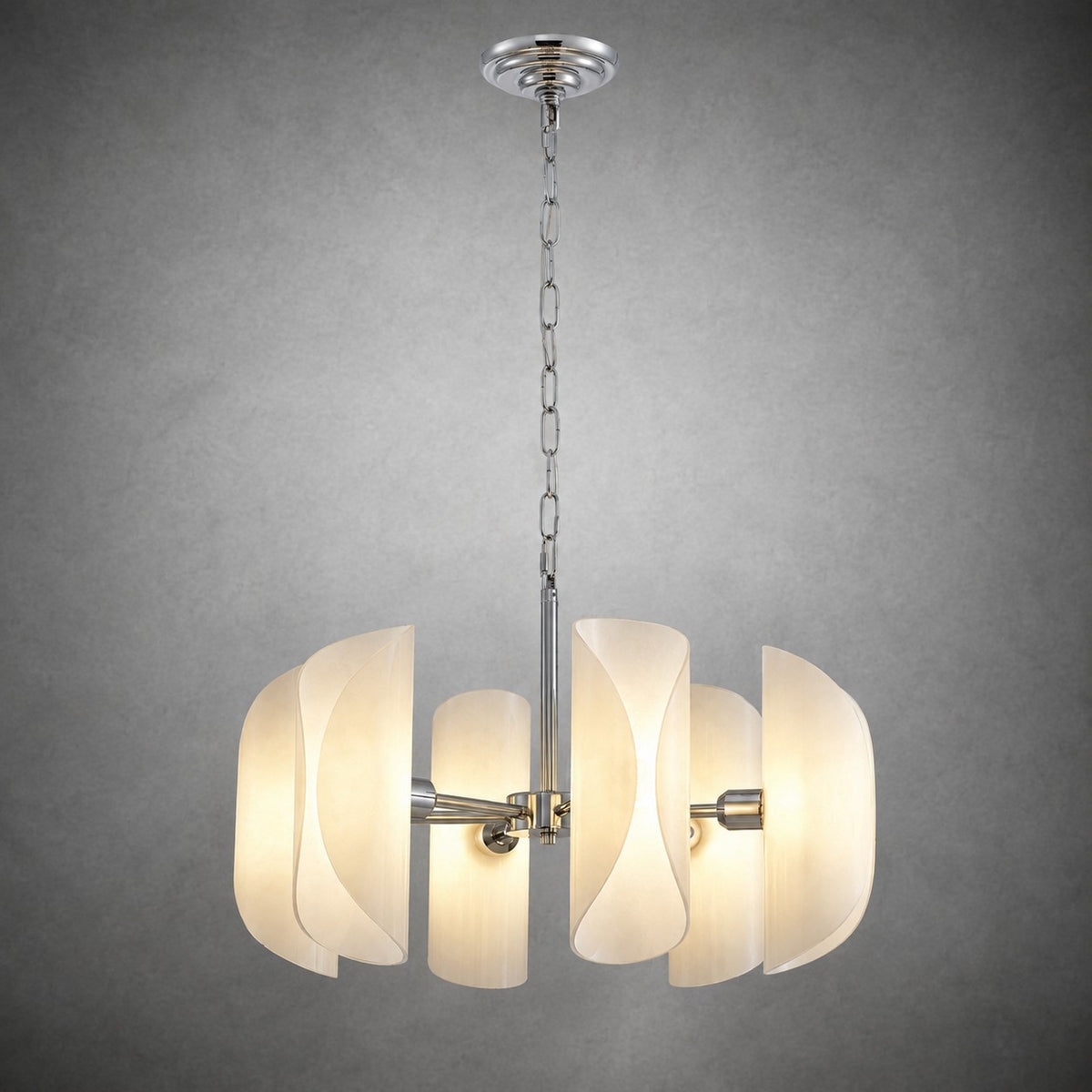 Helena Modern Chrome Glass Pendant Light
