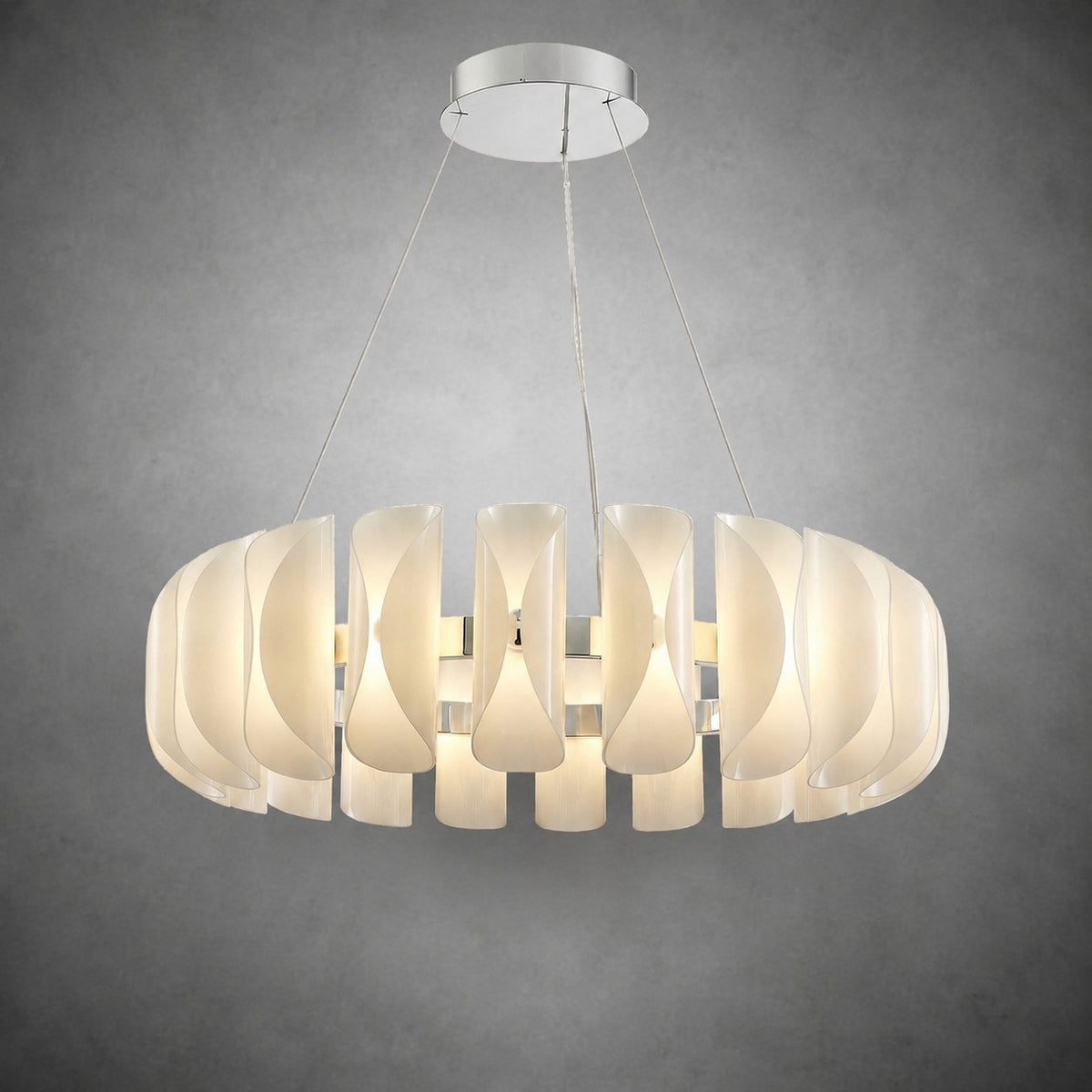 Helena Modern Glass Round Chandelier