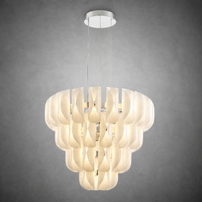 Helena Modern Tiered Glass Chandelier