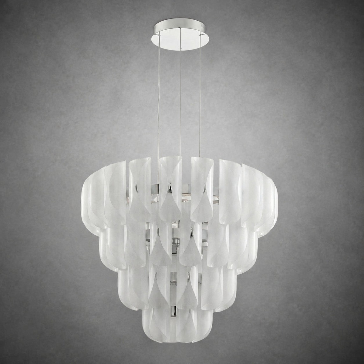 Helena Modern Tiered Glass Chandelier