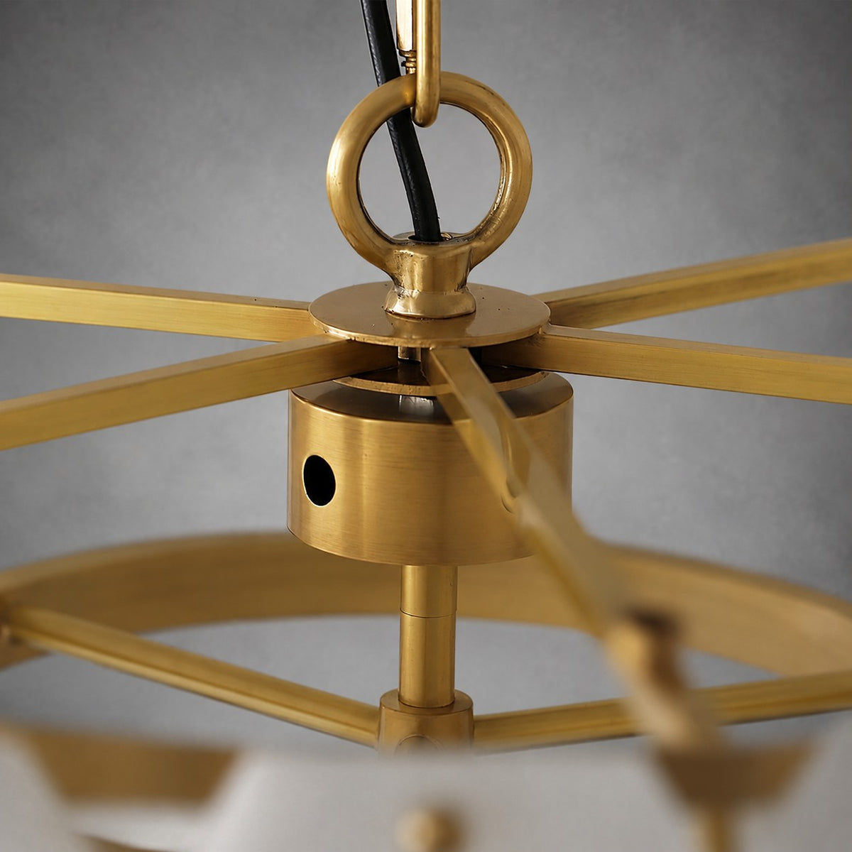 Hexa Cloud Gold & White Alabaster Pendant Light– 23.6" Diameter