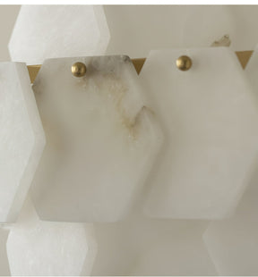 Vakkerlight Hexa Cloud Gold & White Alabaster Pendant Light – 23.6" Diameter