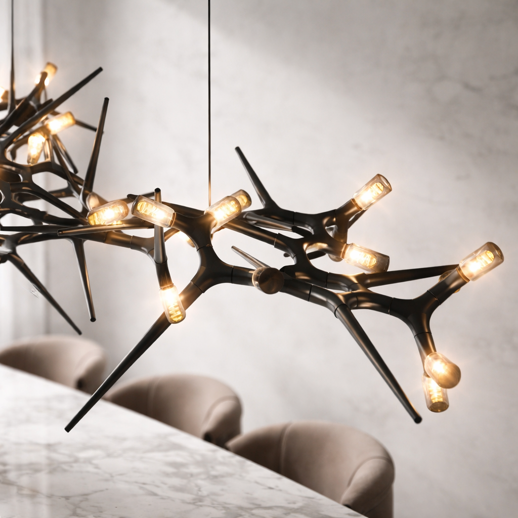 Pendant Light  Modern LED Chandelier Adjustable Iron Dimmable 10-45 Bulbs