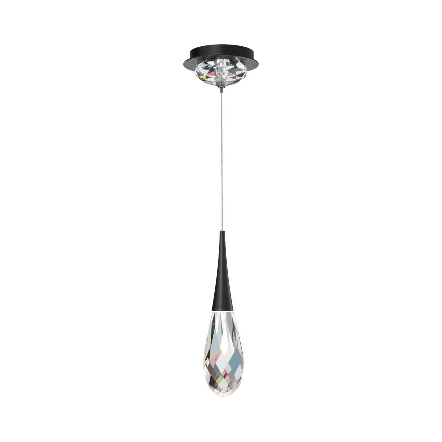 Hibiscus LED Mini Pendant Light in Black.