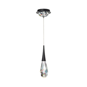 Hibiscus LED Mini Pendant Light in Black.
