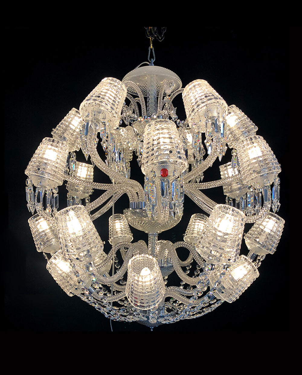 High-end 24 Lights Le Roi Soleil Chandelier Bacara Crystal Lighting