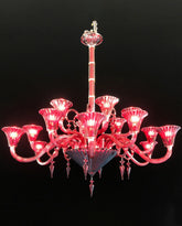 High Quality 18 Lights Mille Nunits Bacara Chandelier Red Crystal Lighting