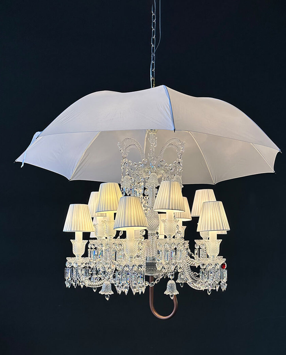 High Quality Marie Coquine Bacara Crystal Chandelier Lighting with White Umbrella