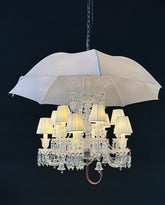 High Quality Marie Coquine Bacara Crystal Chandelier Lighting with White Umbrella