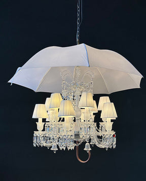 High Quality Marie Coquine Bacara Crystal Chandelier Lighting with White Umbrella