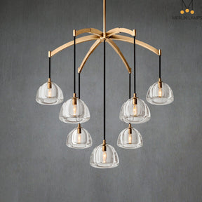 Himer Modern Glass Round Chandelier 36'' 48" 60"