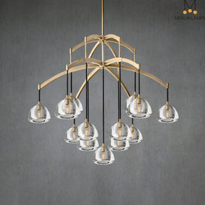 Himer Modern Glass Round Chandelier 36'' 48" 60"