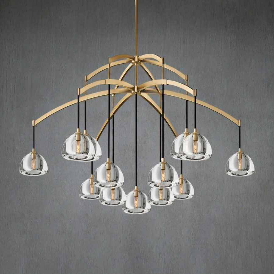 Himer Modern Glass Round Chandelier 36'' 48" 60"