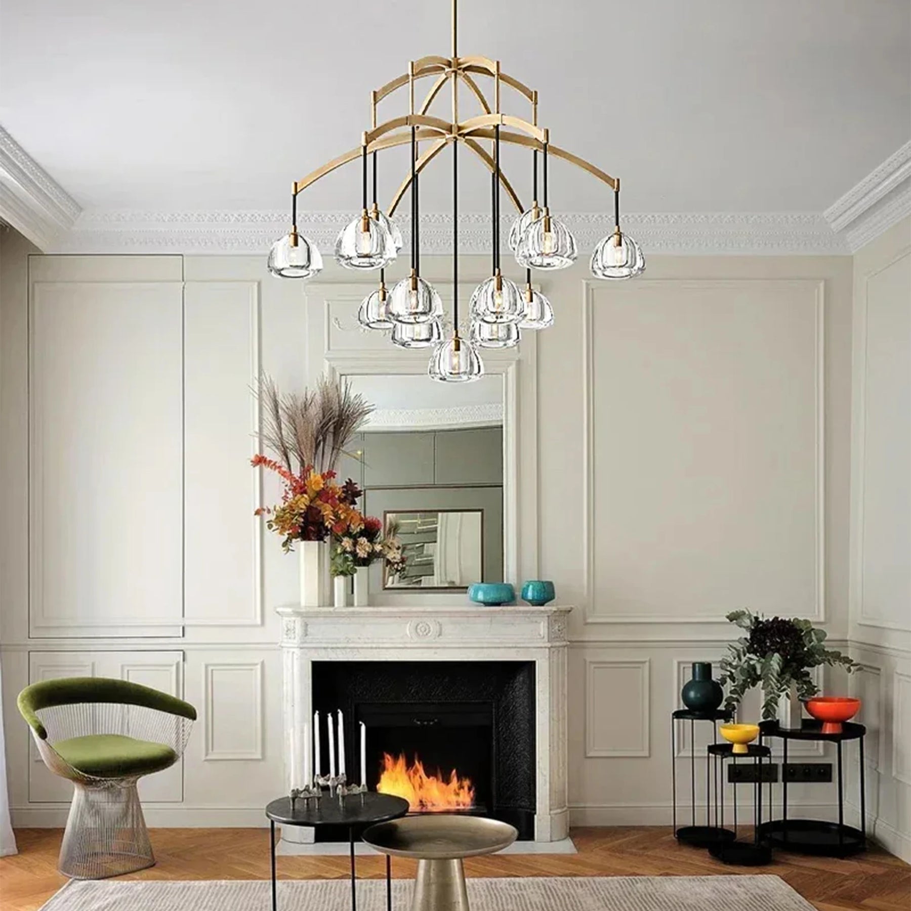 Himer Modern Glass Round Chandelier 36'' 48" 60"