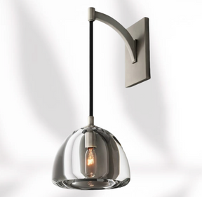 Himer Seris Modern Modern Crystal Wall Sconce Fixture