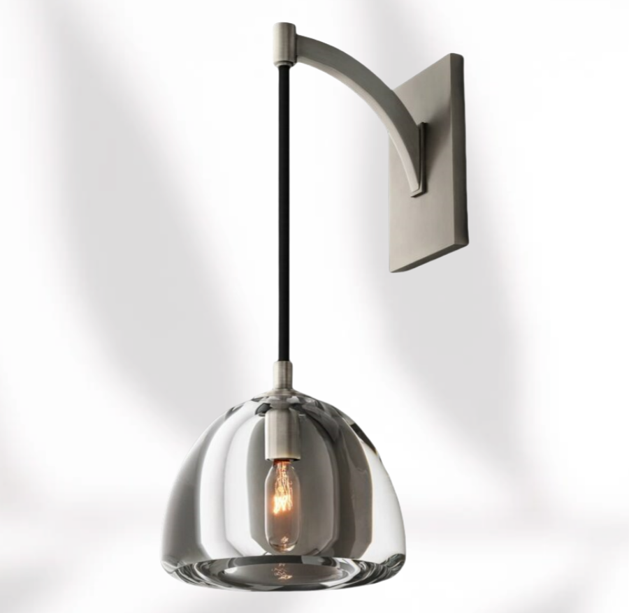 Himer Seris Modern Modern Crystal Wall Sconce Fixture